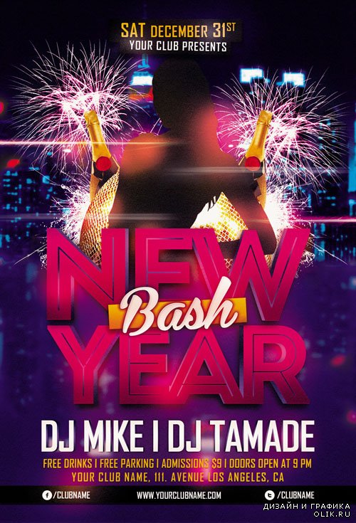 Flyer Template - New Year Bash