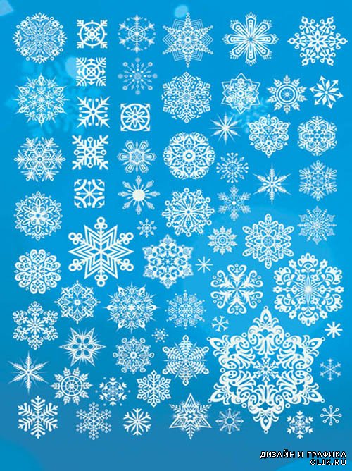 Снежинки - Новый год  Snowflakes PNG