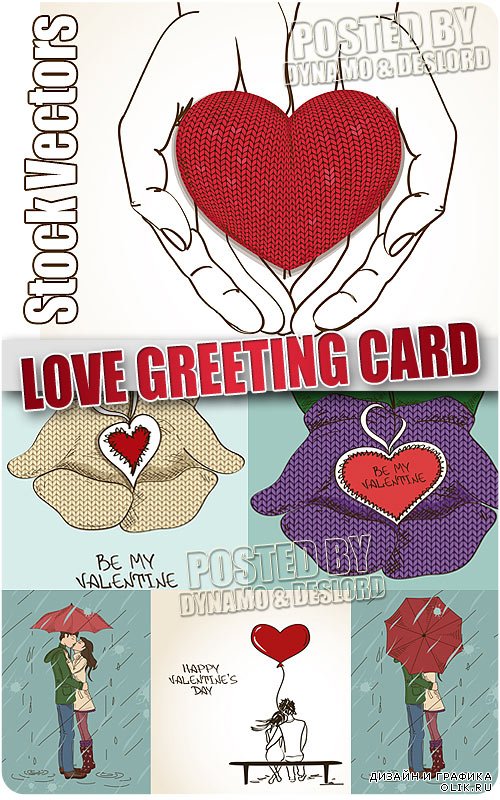 Любовные открытки - Векторный клипарт