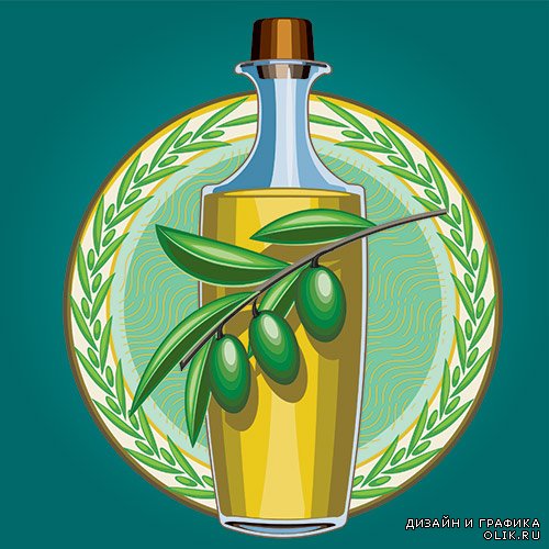 Векторный  клипарт - Оливковое масло
