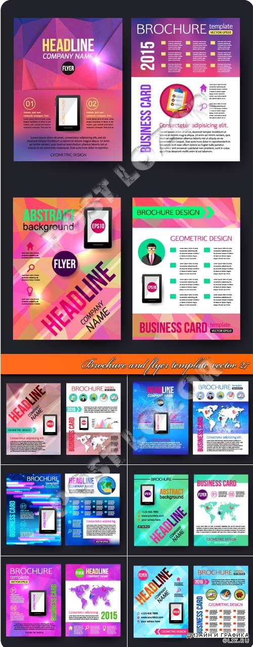 Brochure and flyer template vector 27
