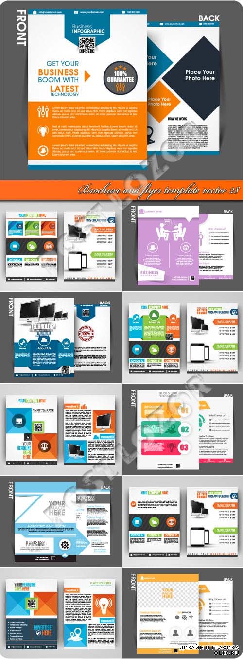 Brochure and flyer template vector 28