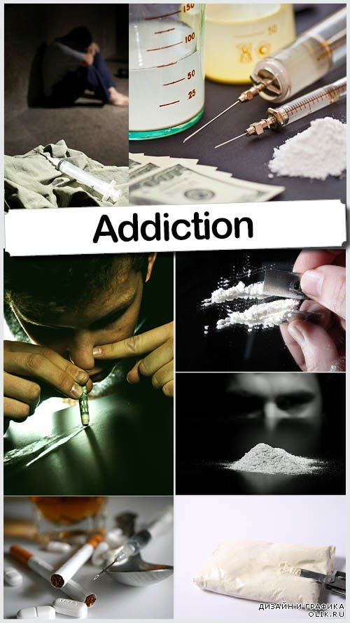 Наркотическая зависимость - Клипарт растровый