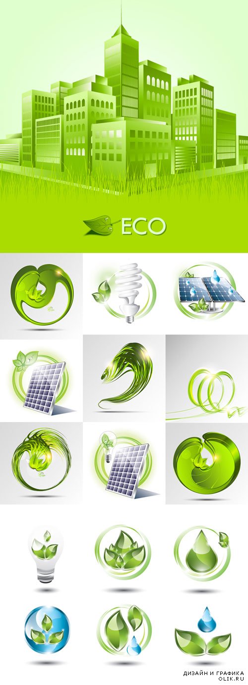 Abstract ecology creative backgrounds vector