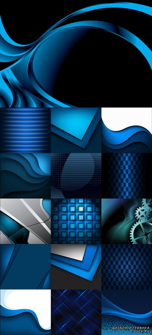 Abstract dynamic blue vector backgrounds