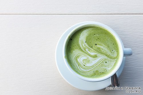 Растровый клипарт - Зелёный чай