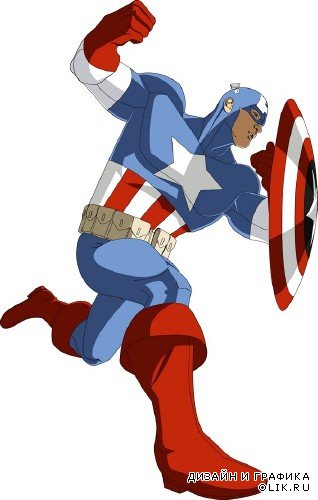 Супергерои: Капитан Америка, Человек паук, Вандер Вумен (векторные отрисовки)