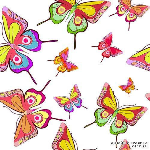 Векторный клипарт - Бабочки 7