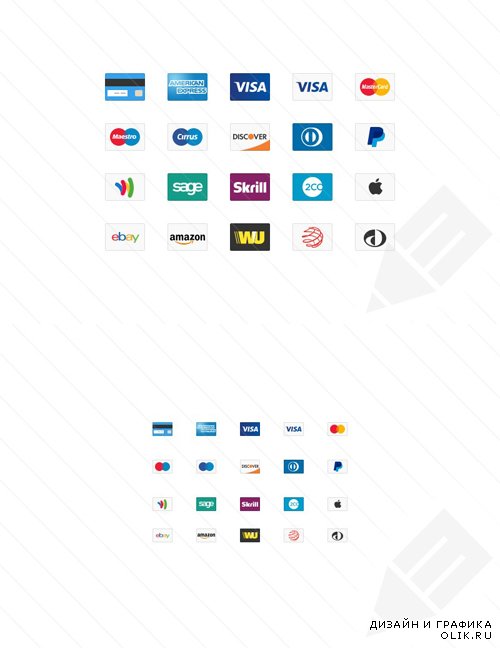 Credit Card Web Icons PSD