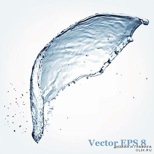 Векторный клипарт - Всплески воды