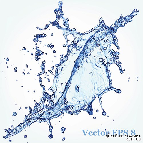 Векторный клипарт - Всплески воды