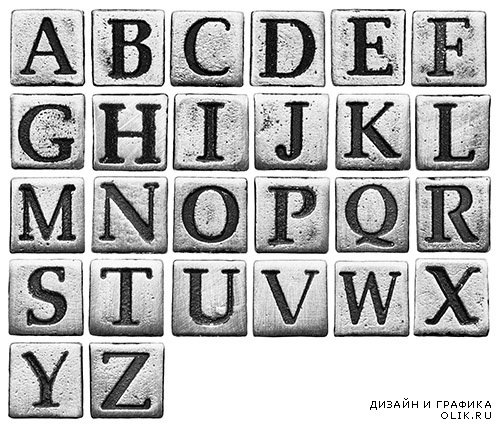 Коллекция алфавитов в растре