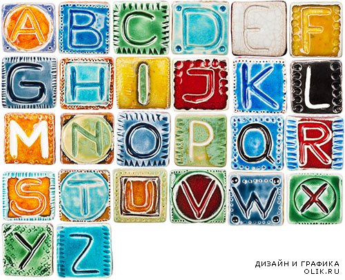 Коллекция алфавитов в растре