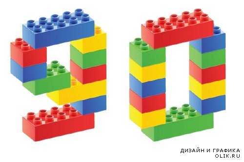 Алфавит: Лего (прозрачный фон)