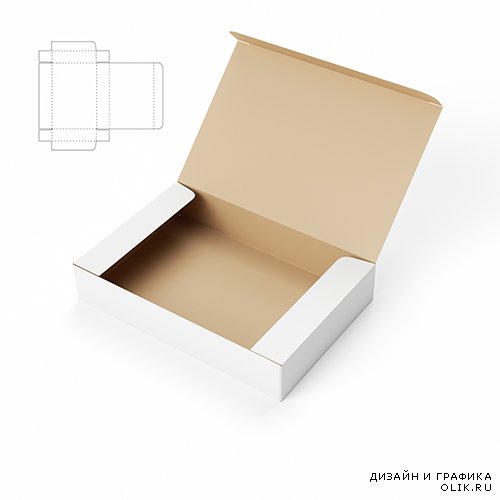 Растровый клипарт - Картонные коробки 2 - только вырезать и сложить
