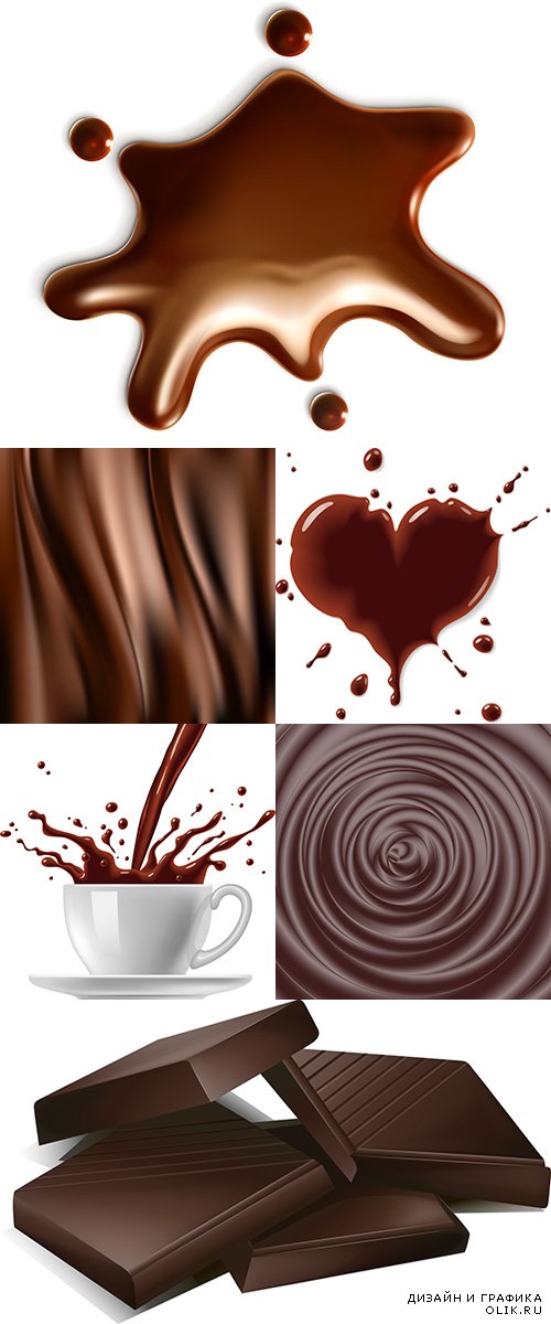 Иллюстрации шоколада в векторном формате - Часть 4
