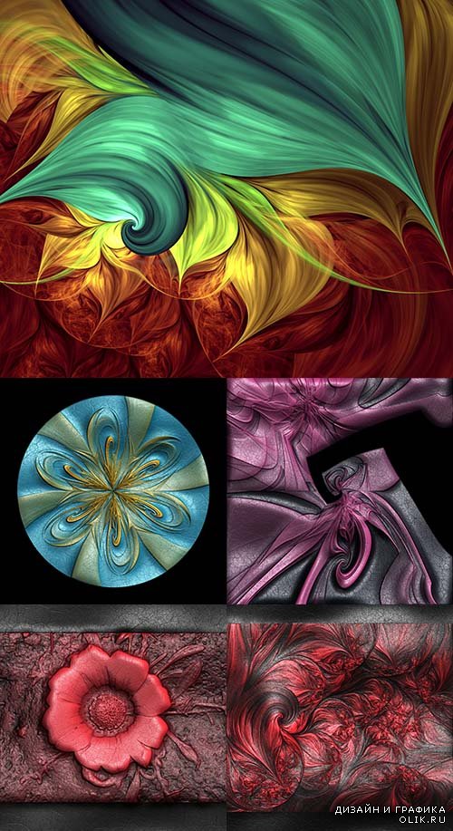 Абстрактные фоны в виде цветов в растровом формате