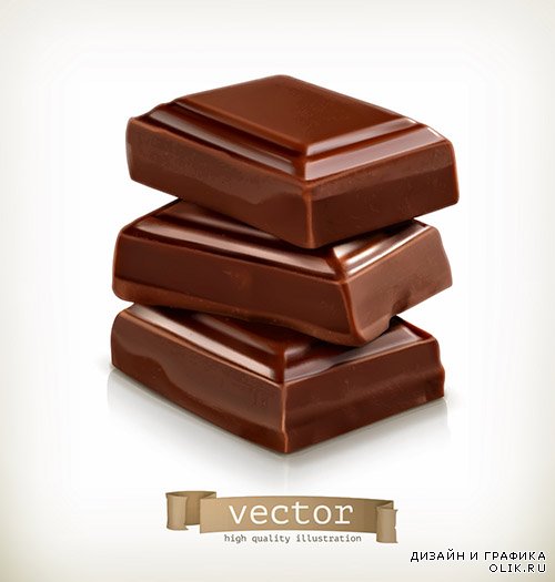 Шоколадные картинки - в векторном формате - Часть 5