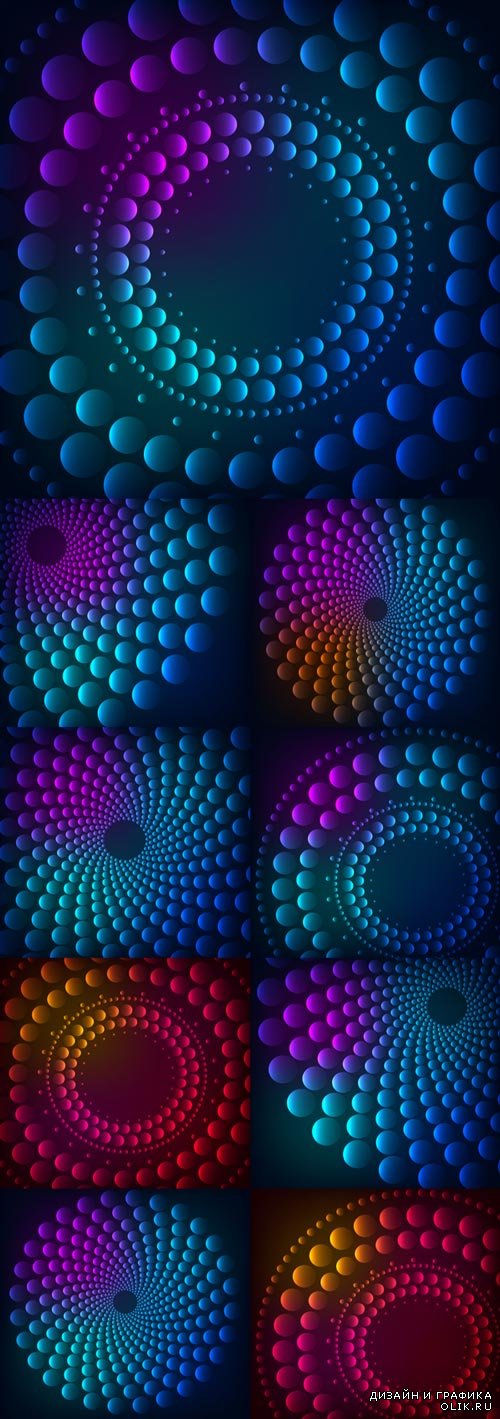 Абстрактные круговые фоны выполненные в виде шариков