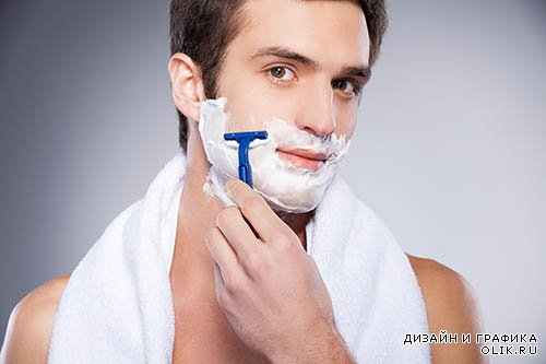 Растровый клипарт - Мужчины бреются