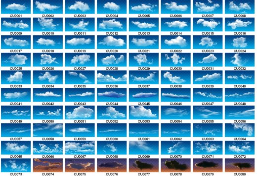 Облака на прозрачном фоне в формате фотошоп PSD