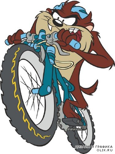 Тасманский дьявол на скейте, сноуборде, роликах и велосипеде (вектор)