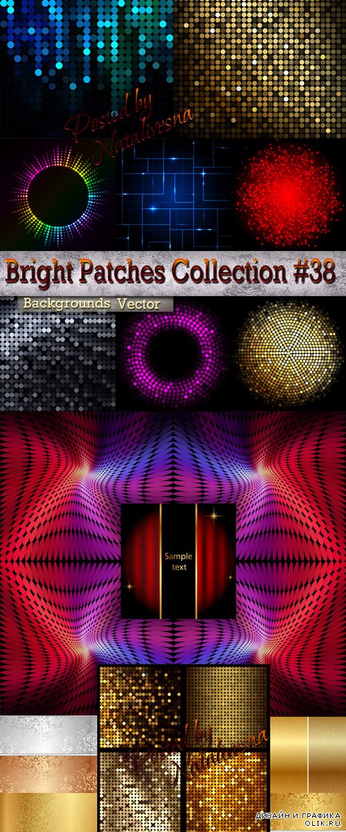 Bright Patches Collection Backgrounds in Vector # 38