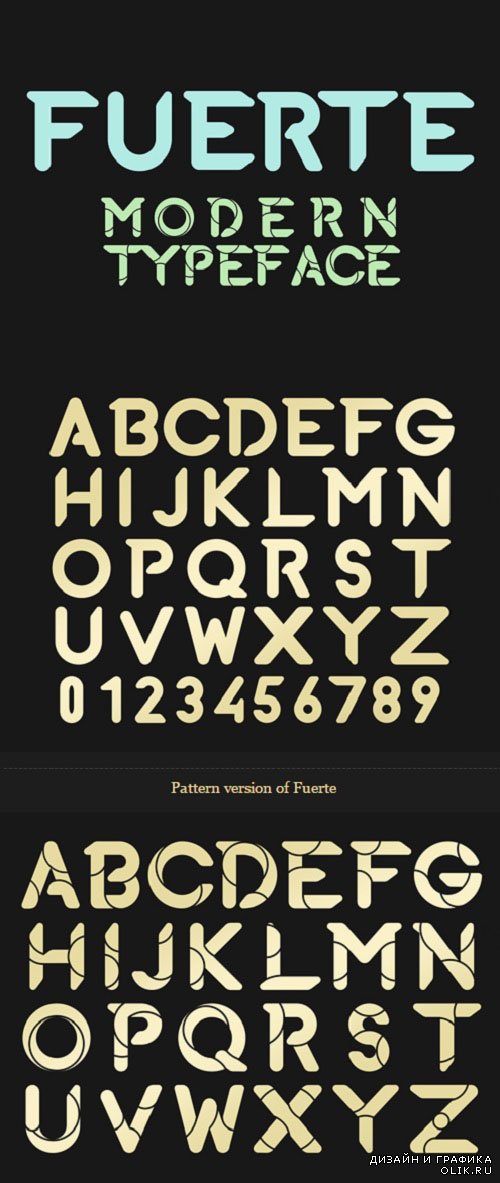 Vector Fuerte Font Design
