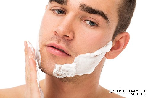 Растровый клипарт - Мужчины бреются 3