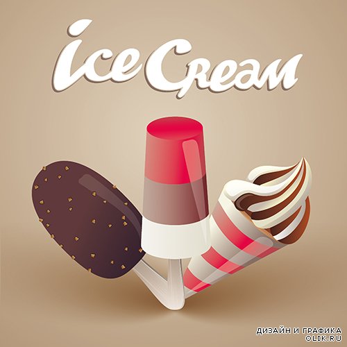 Векторный клипарт - Мороженое 3