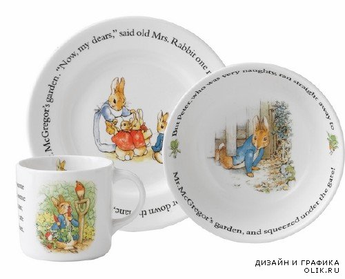 Посуда: Тарелка и чашка (подборка изображений)