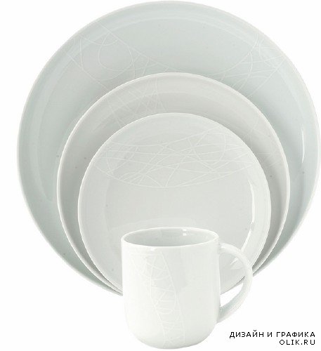 Посуда: Тарелка и чашка (подборка изображений)