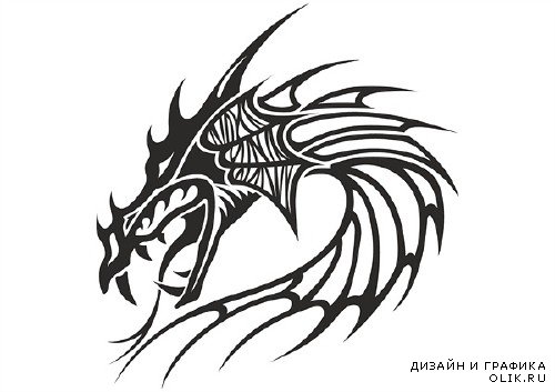 Дракон - подборка векторных тату