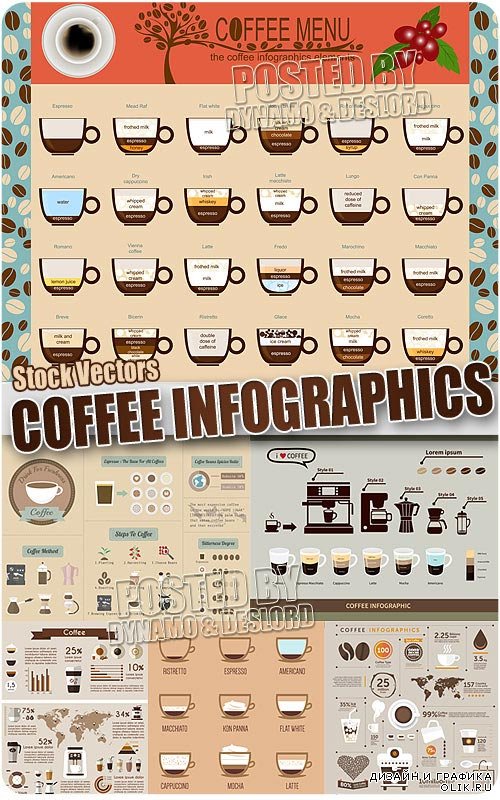 Кофе инфографика - Векторная графика