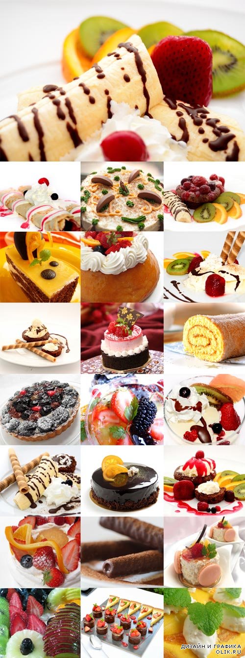 Десерты фотоклипарт - фрукты, пирожное, кексы. Sweets - it's my weakness photo 10