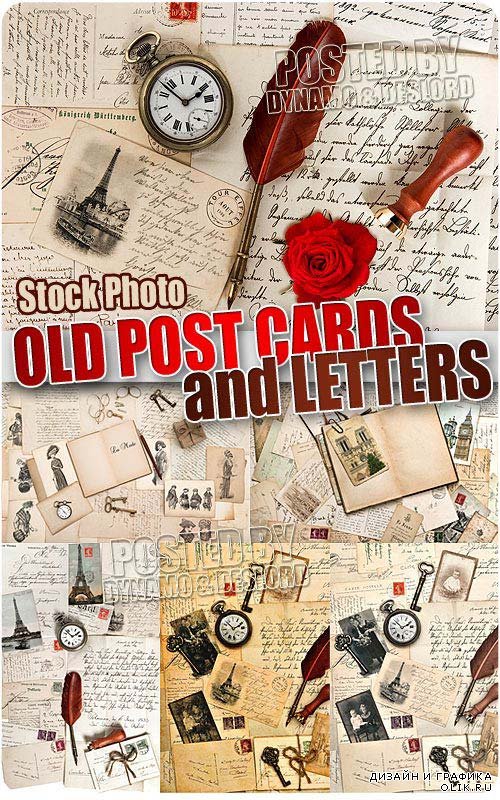 Старинные открытки и письма - Растровый клипарт