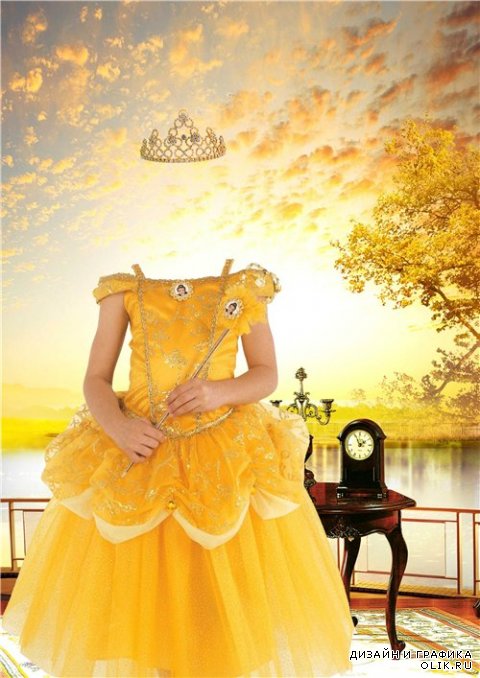 Шаблон для фотошопа девочкам – Принцесса