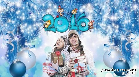 Видео футаж HD - Новогодние подарки 2016
