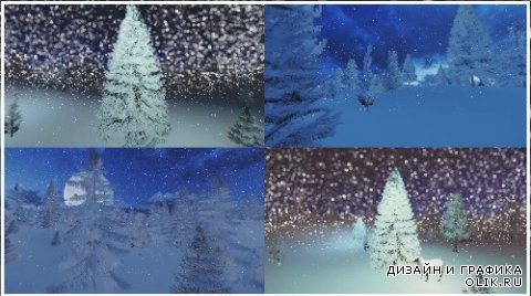 Новогодняя ель 3 футажа / Christmas Tree 3 clips
