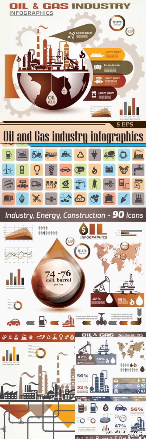 Oil and Gas industry infographics