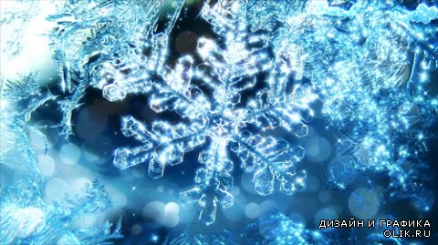 Footage background winter snowflake 