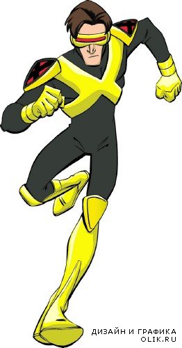 Персонажи мультфильма "Люди - X" (векторные отрисовки)