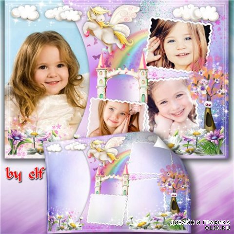  Фотоколлаж на 4 фото - Маленькая принцесса