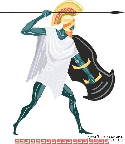 Персонажи и герои древней Греции (подборка векторных отрисовок)