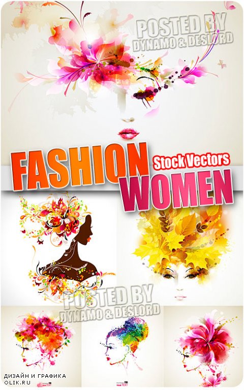 Модные абстрактные женщины - Векторный клипарт