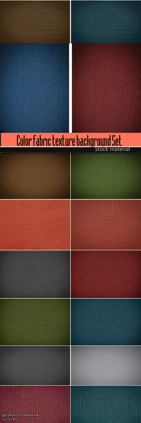 Color fabric texture background Set