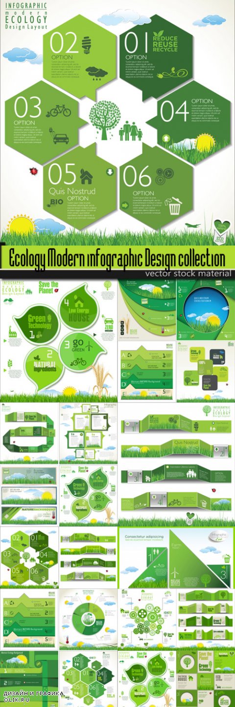 Ecology Modern infographic Design collection