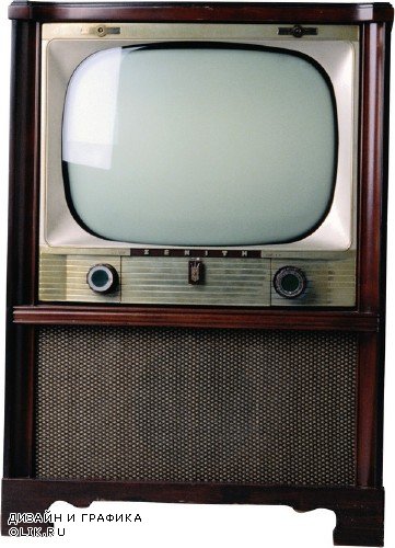 Телевизор (ретро), прозрачный фон