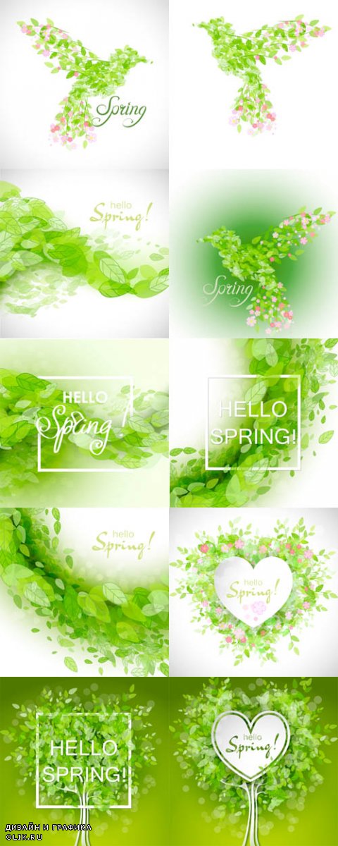 Spring Abstract Background With Green Leaves