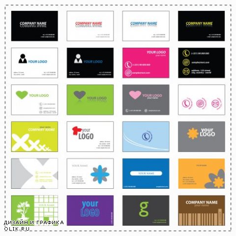 Визитки Business Card Design #22 - 25 Vector